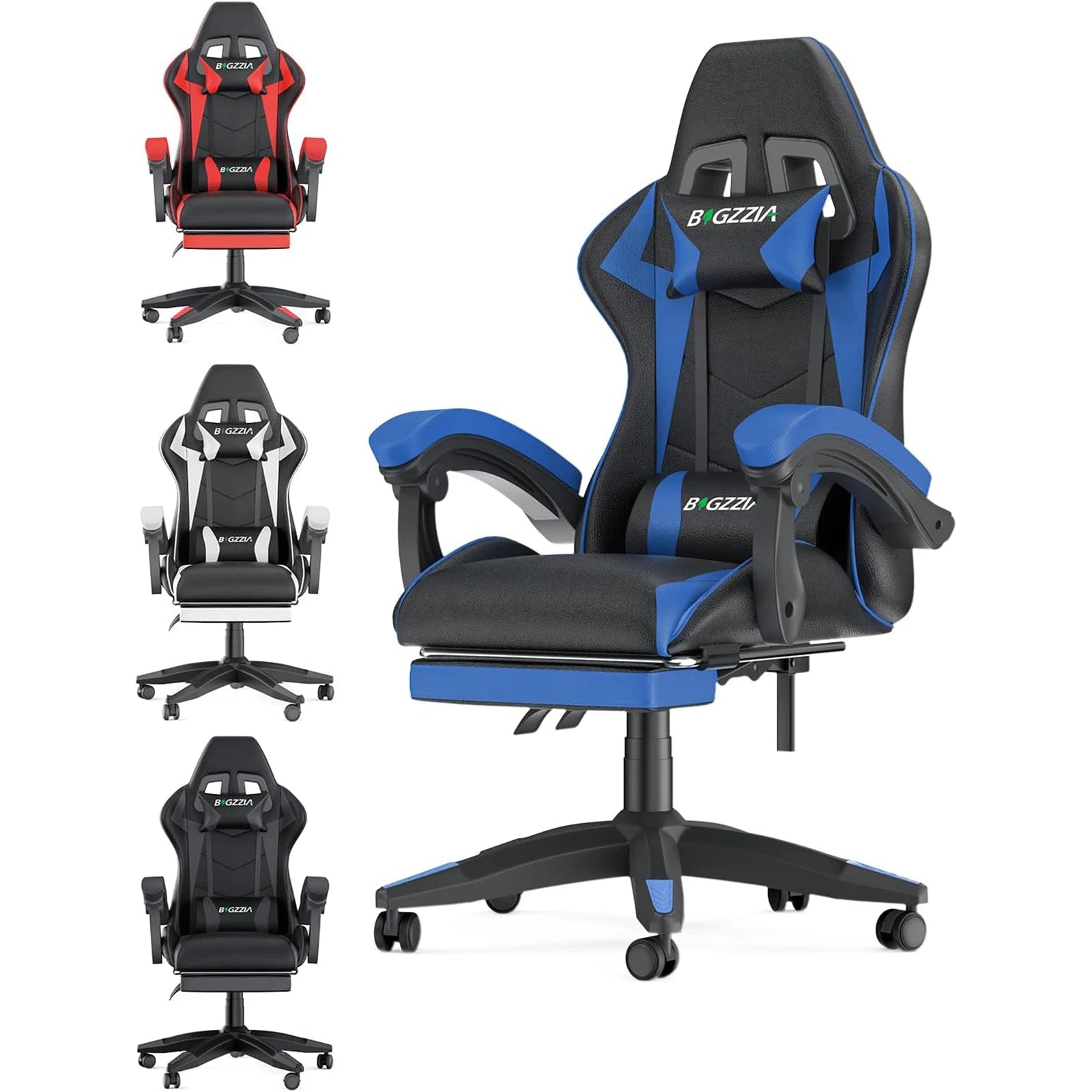 Chaise gaming ergonomique avec repose-pieds